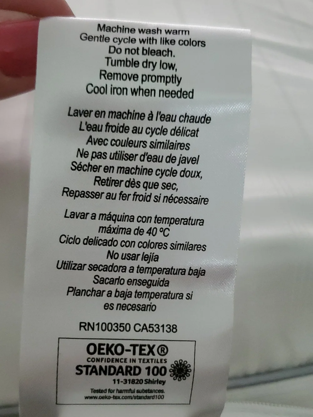 New Nestwell Egyption Cotton Firm Support Standard/Queen 1 Pillow.